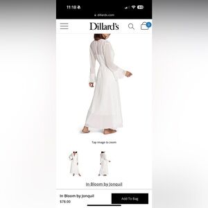 In Bloom by Jonquil Sheer Chiffon Long Wrap Robe